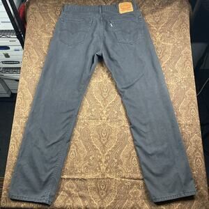 LEVIS 505‎ Chino Pants Mens 36x32 Gray Regular Straight Leg Jeans White Tab